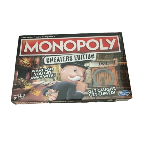 MONOPOLY Family Board Game Cheaters Edition O/S Multicolor NWT HASBRO - Picture 4 of 4